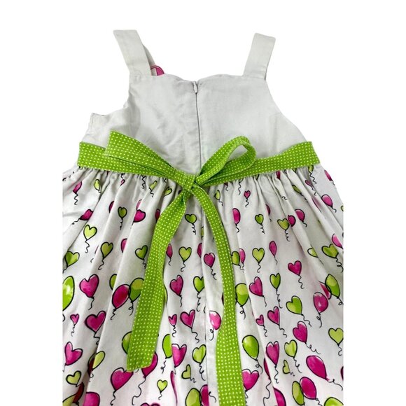 Girls -‎ 2 Sundresses - White Dresses with Floral & Balloon Designs - Size 4T - Picture 6 of 12